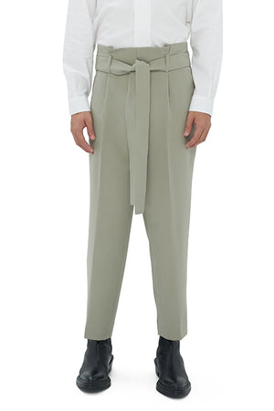 SAGE LOOSE PANTS WITH PLEATED WAISTBAND