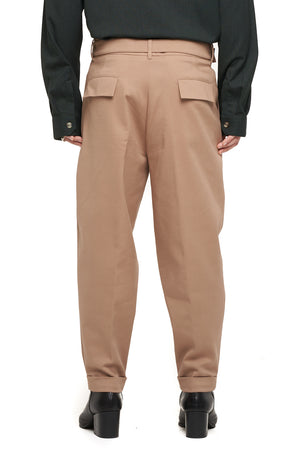 Brown Baggy Pants with Belt