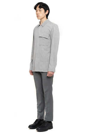 Light Grey Over shirt With Back detail