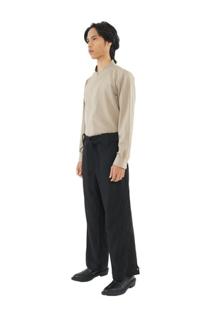 BLACK LOOSE PANTS WITH BAND