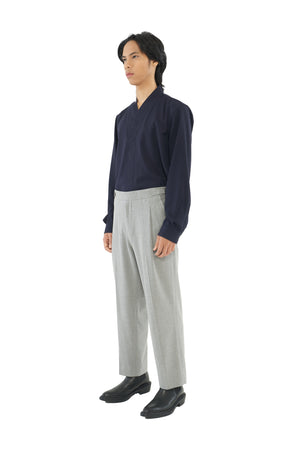 GREY CLASSIC PANTS WITH SIDE ADJUSTER