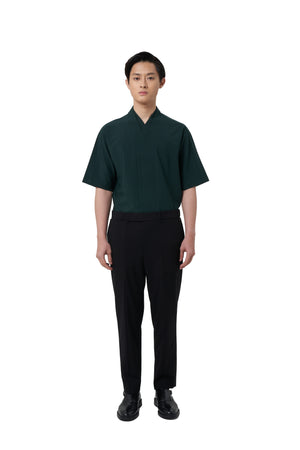 BLACK TROUSERS WITH SNAP BUTTONED POCKET