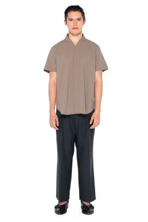 ETOUPE COLLARLESS PART 5 SHORTSLEEVES