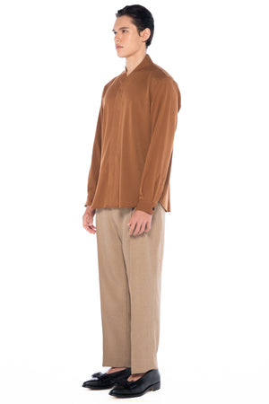BROWN COLLARLESS PART 5 LONGSLEEVES