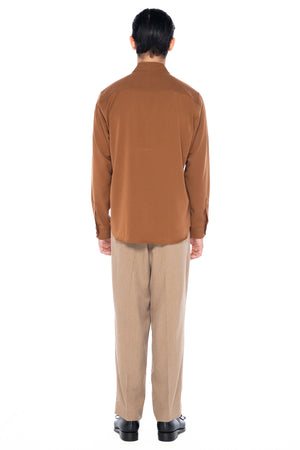 BROWN COLLARLESS PART 5 LONGSLEEVES