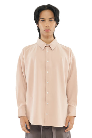 CREAM OVERSIZED LONG SLEEVES SHIRT