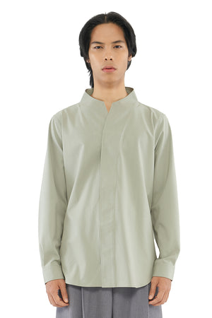 SAGE COLLARLESS LONG SLEEVES SHIRT PART 1