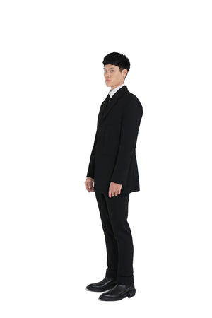 BLACK DETACHABLE LAYERED JACKET