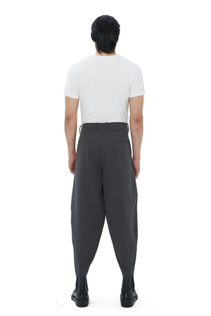 DARK GREY CARROT PANTS