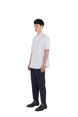 WHITE COLLARLESS PART 1 SHORT SLEEVES SHIRT