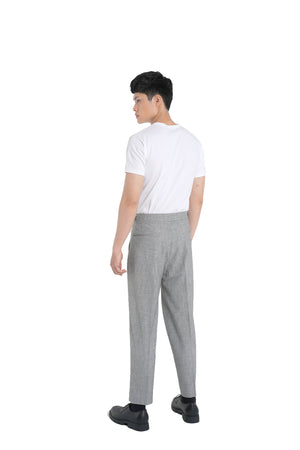LIGHT GREY CLASSIC PANTS WITH ADJUSTER