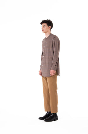 Brown Checkered Outer Shirt With Lining