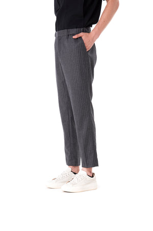 Grey Striped Pants