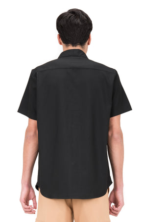 BLACK COLLARLESS PART 5 SHORT SLEEVES SHIRT