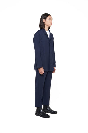Navy Overshirt With Pockets