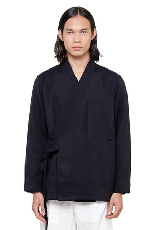 Dark Blue Kimono Jacket