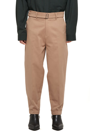 Brown Baggy Pants with Belt