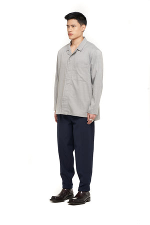 Navy Baggy Pants with Belt