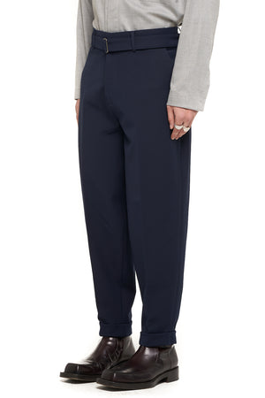 Navy Baggy Pants with Belt