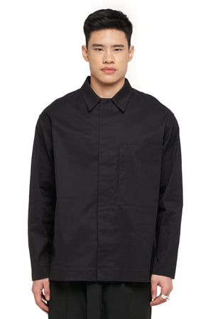 BLACK OVERSIZED OUTER/OVER SHIRT
