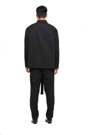 BLACK OVERSIZED OUTER/OVER SHIRT