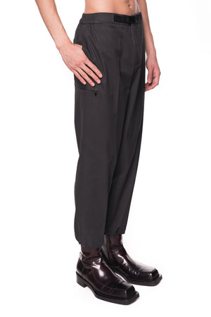 DARK GREY EASY PANTS WITH LEG OPENING STOPPER