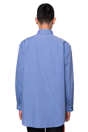 Light Blue Oversized Stripped Shirt