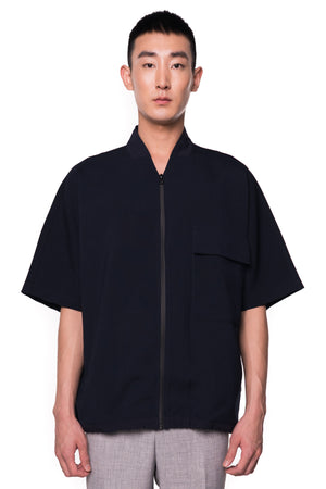 NAVY OVERSIZED WITH ZIPPER OPENING