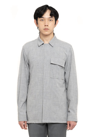 Light Grey Over shirt With Back detail