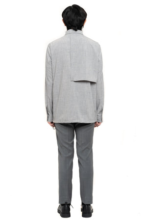 Light Grey Over shirt With Back detail