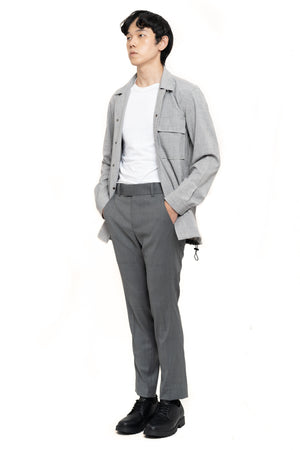 Light Grey Over shirt With Back detail