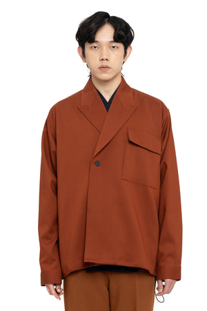 Oversized Terracotta Double Breasted Outer