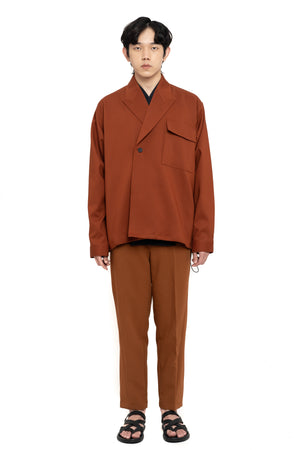 Oversized Terracotta Double Breasted Outer