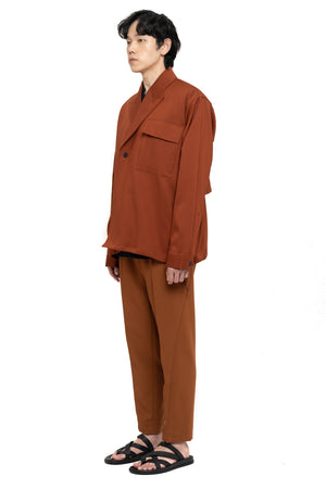 Oversized Terracotta Double Breasted Outer
