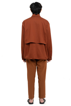 Oversized Terracotta Double Breasted Outer